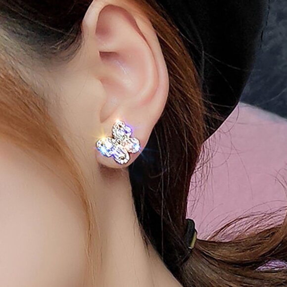 🔥 Classic Butterly CZ Wedding Stud Earrings for Women, FB16FA1094 - Picture 2 of 7